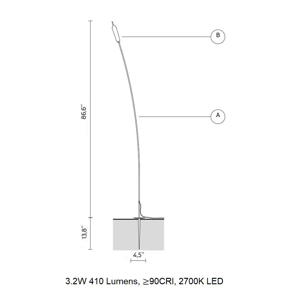 Nilo Spike Outdoor LED Floor Lamp