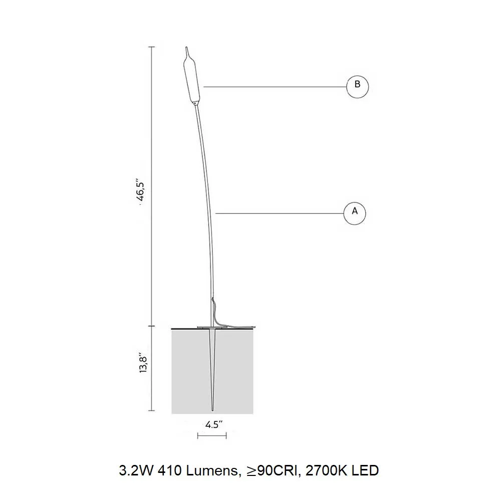 Nilo Spike Outdoor LED Floor Lamp
