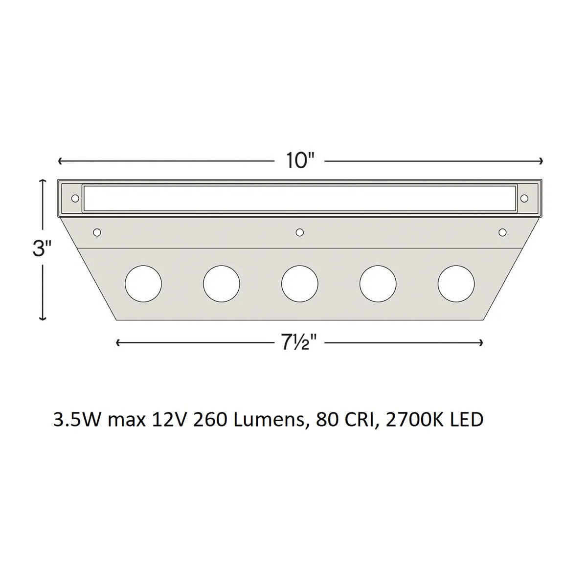 Nuvi 10 inch width LED Landscape Deck Light