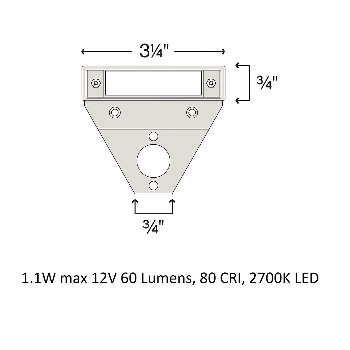 Nuvi 3.25 inch width LED Landscape Deck Light