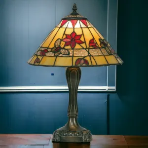 Oaks Butterfly Tiffany 13" Table Lamp