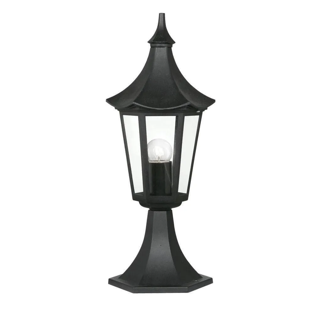 Oaks Witton Black Outdoor Pedestal Light