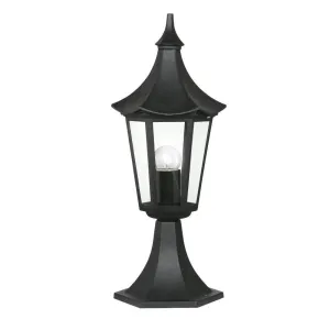 Oaks Witton Black Outdoor Pedestal Light