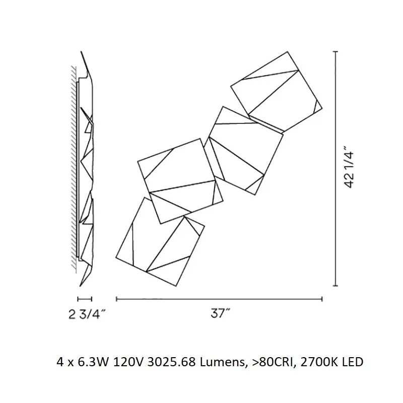 Origami Outdoor Wall Sconce