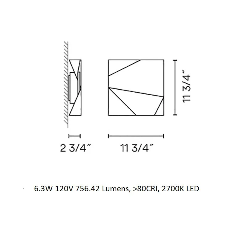 Origami Outdoor Wall Sconce