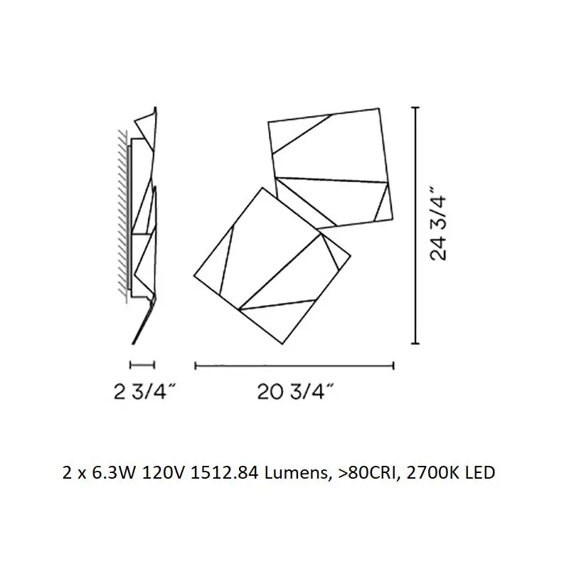Origami Outdoor Wall Sconce