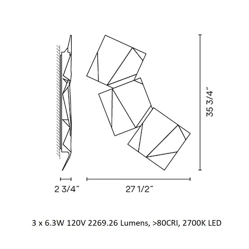 Origami Outdoor Wall Sconce