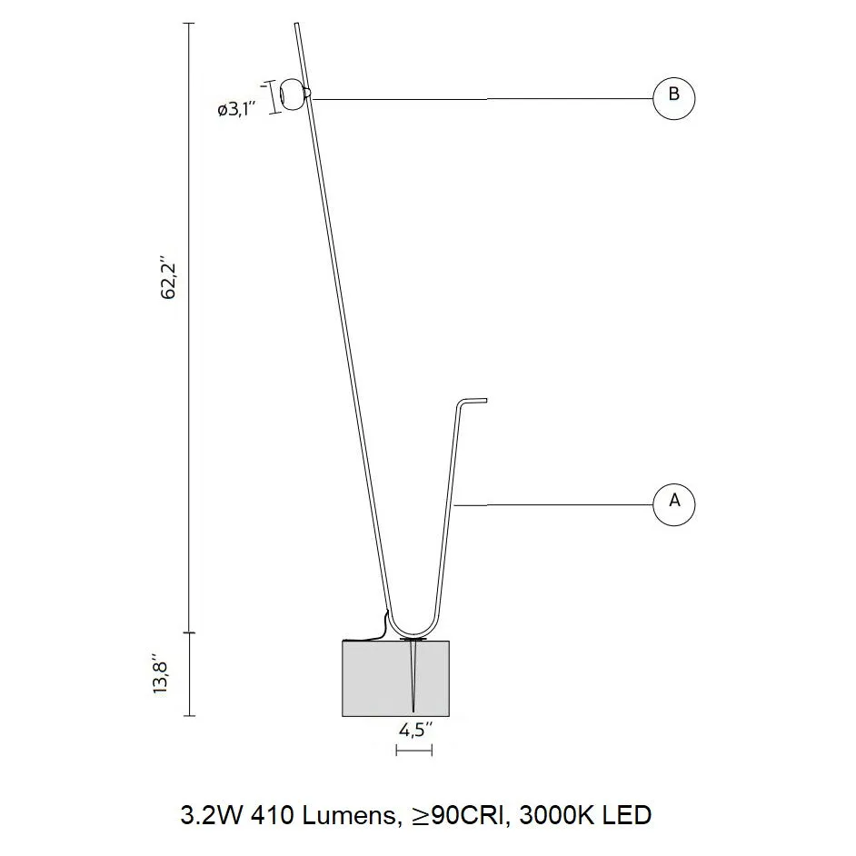 Pois Outdoor LED Floor Lamp