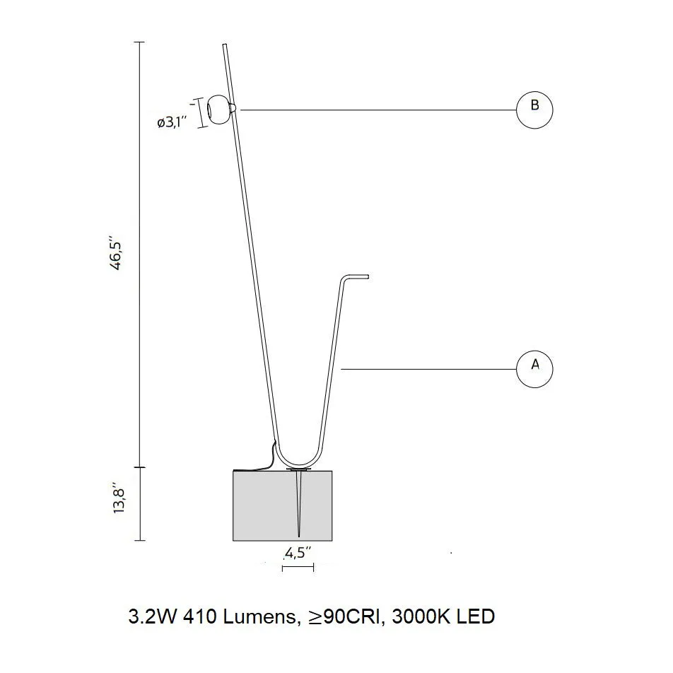 Pois Outdoor LED Floor Lamp