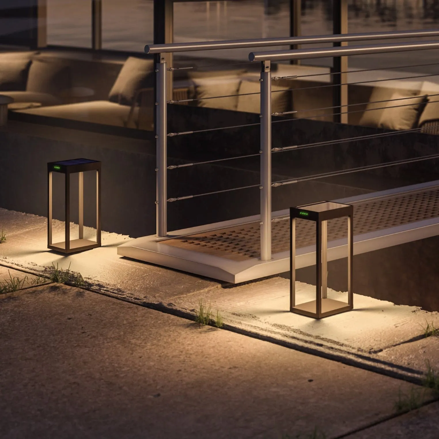 Radia Outdoor LED Solar Bollard Light