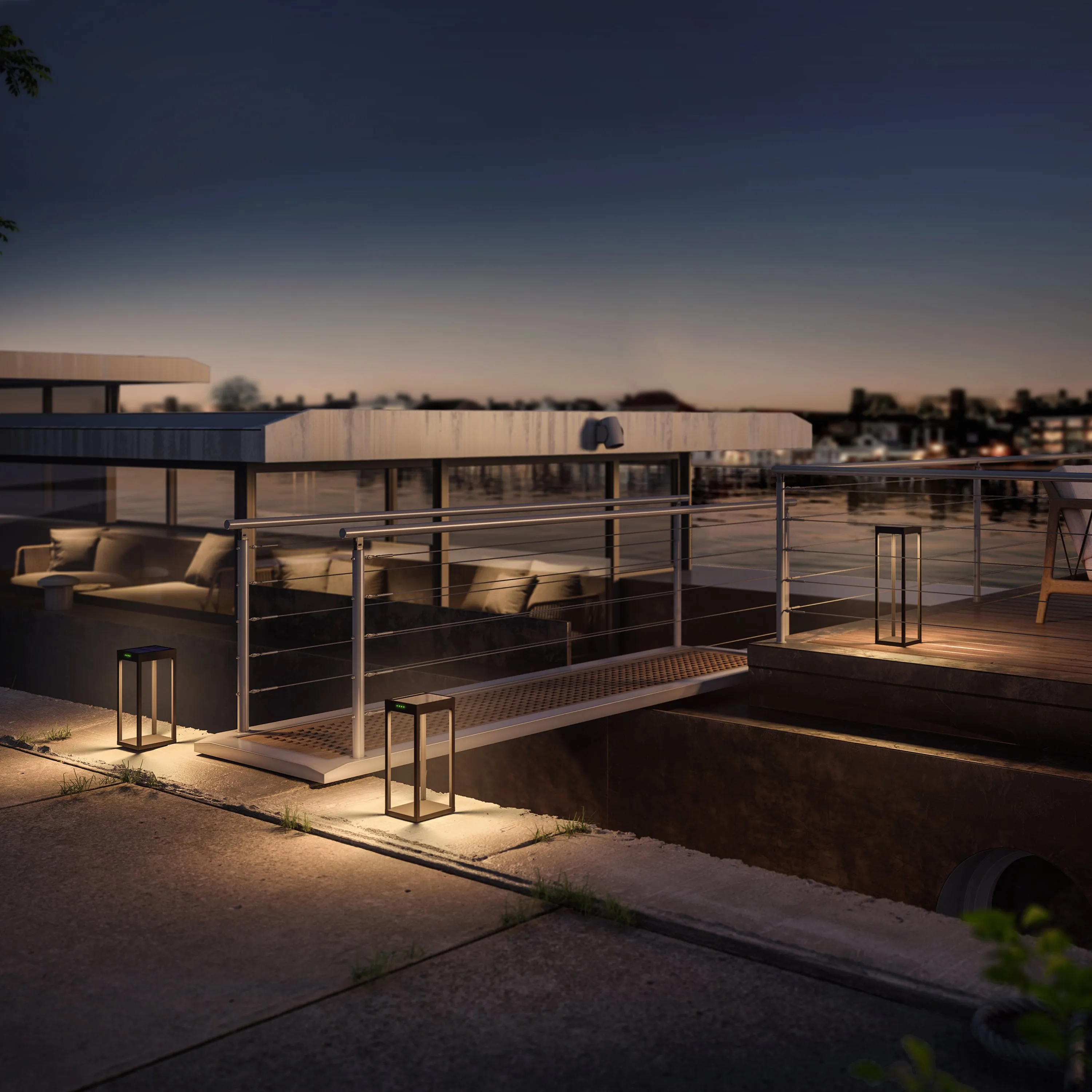 Radia Outdoor LED Solar Bollard Light