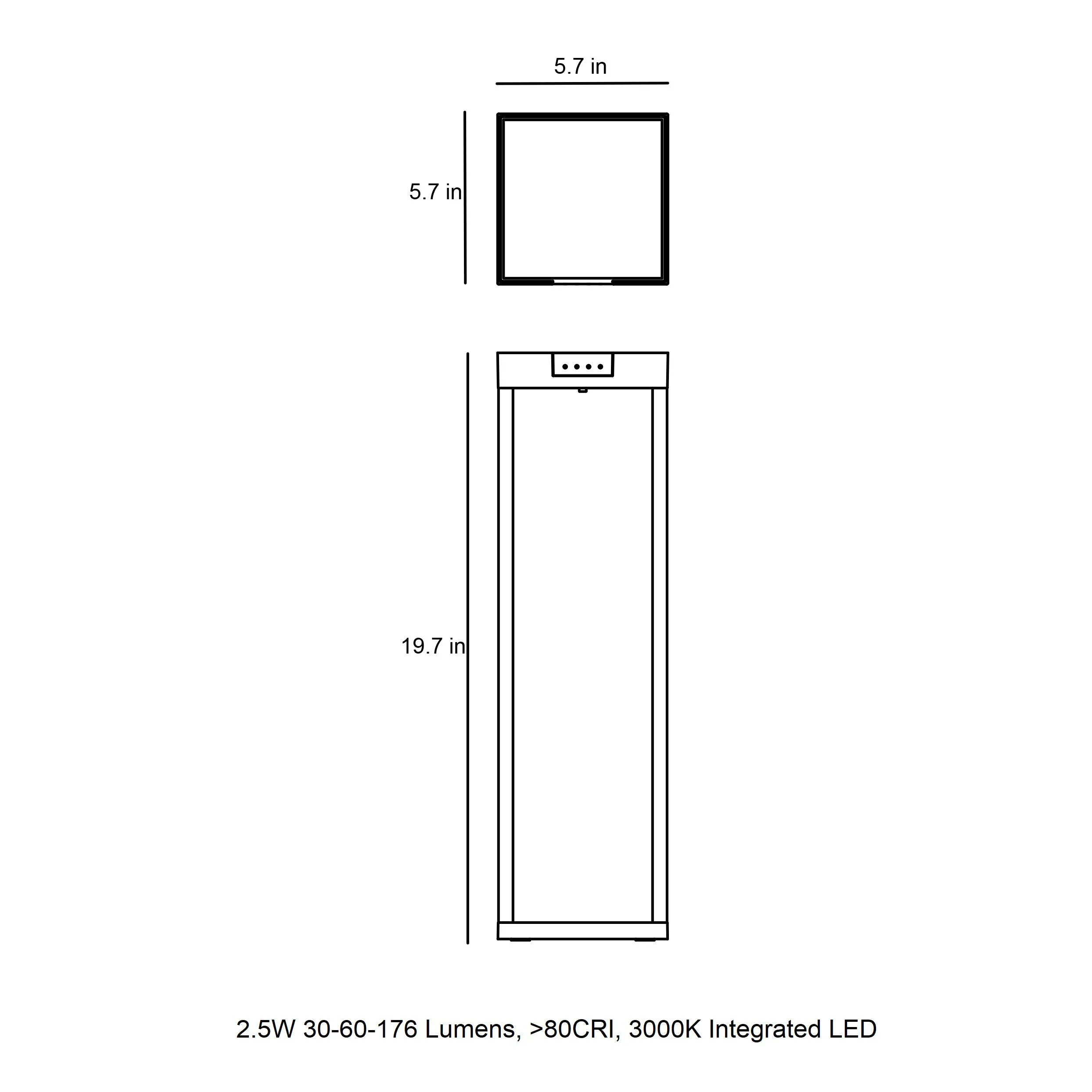 Radia Outdoor LED Solar Bollard Light