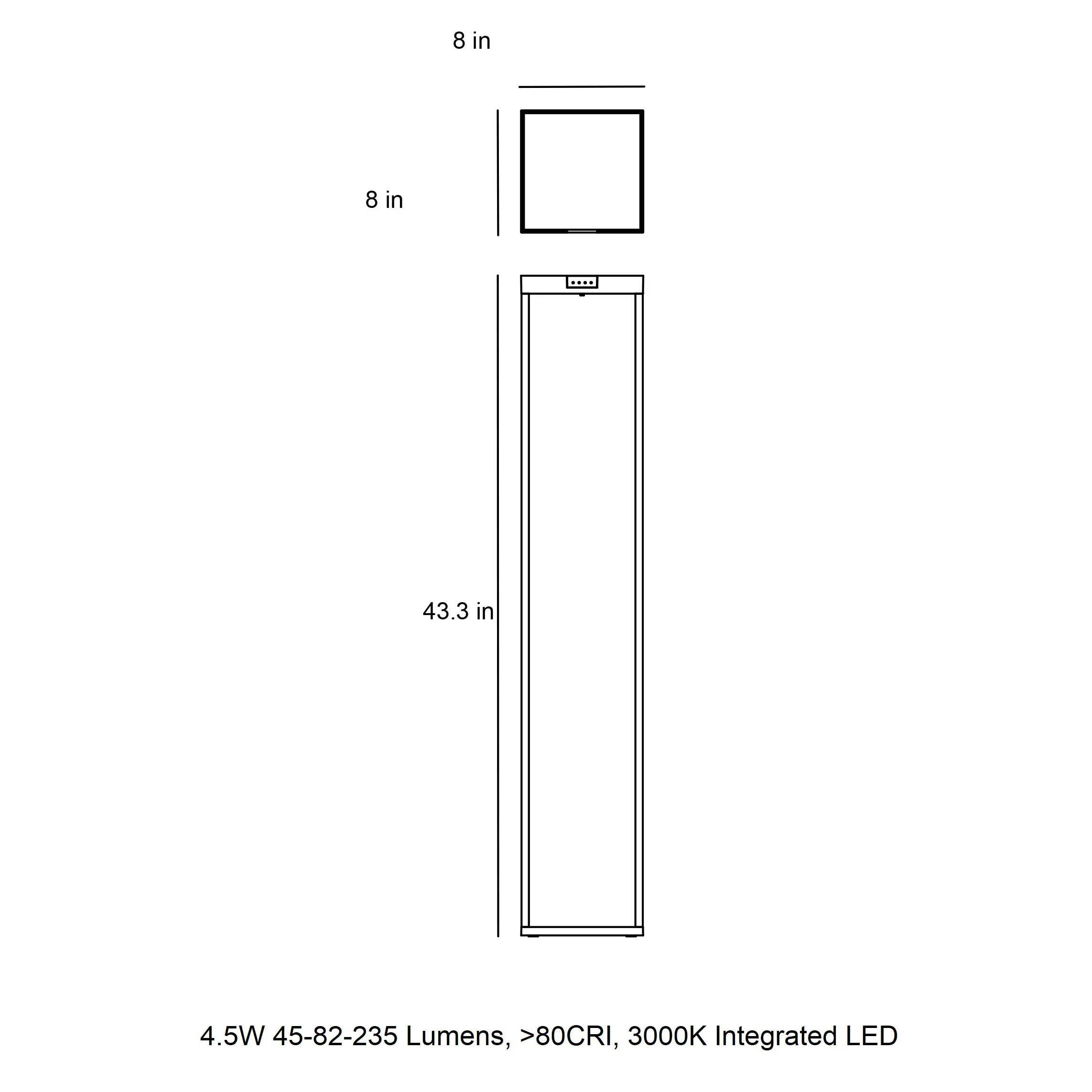 Radia Outdoor LED Solar Bollard Light