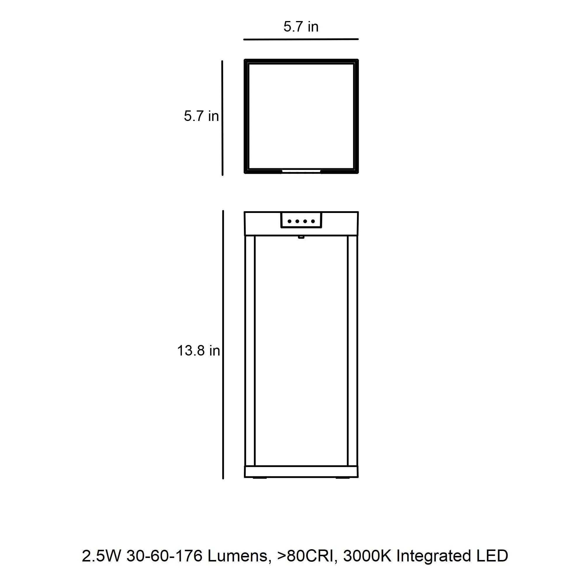 Radia Outdoor LED Solar Bollard Light