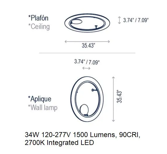 Roda LED Wall/Ceiling Light