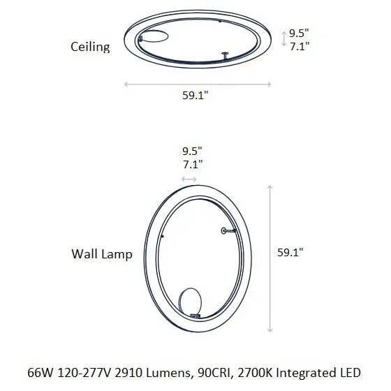 Roda LED Wall/Ceiling Light