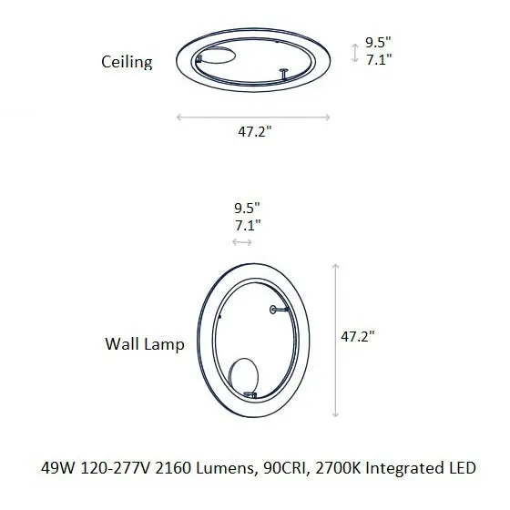 Roda LED Wall/Ceiling Light