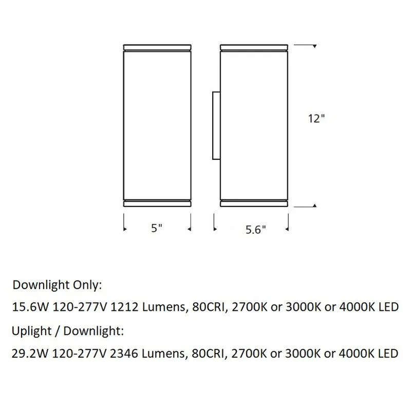 Sean Lavin Tegel 12 Outdoor Wall Light - Charcoal