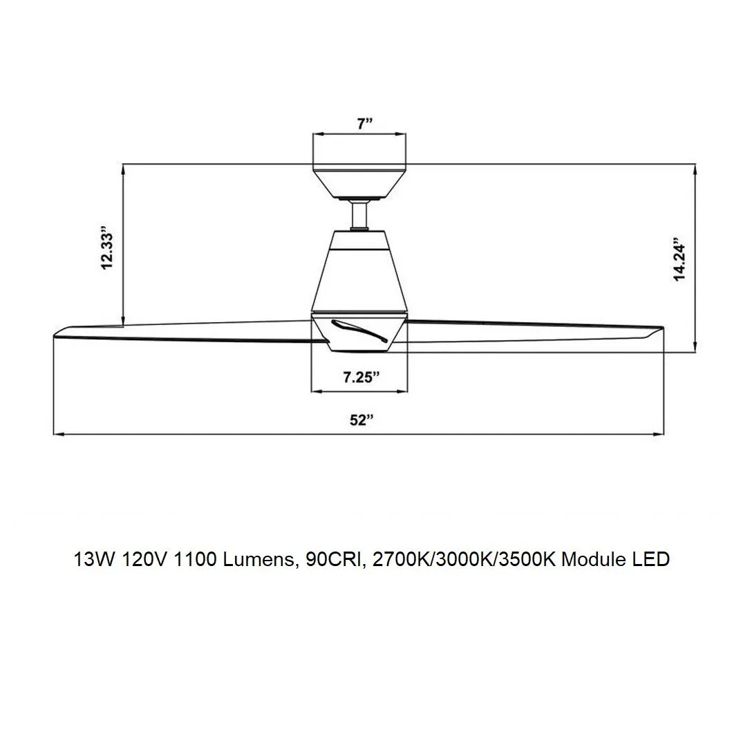 Slim Indoor/Outdoor Ceiling Fan