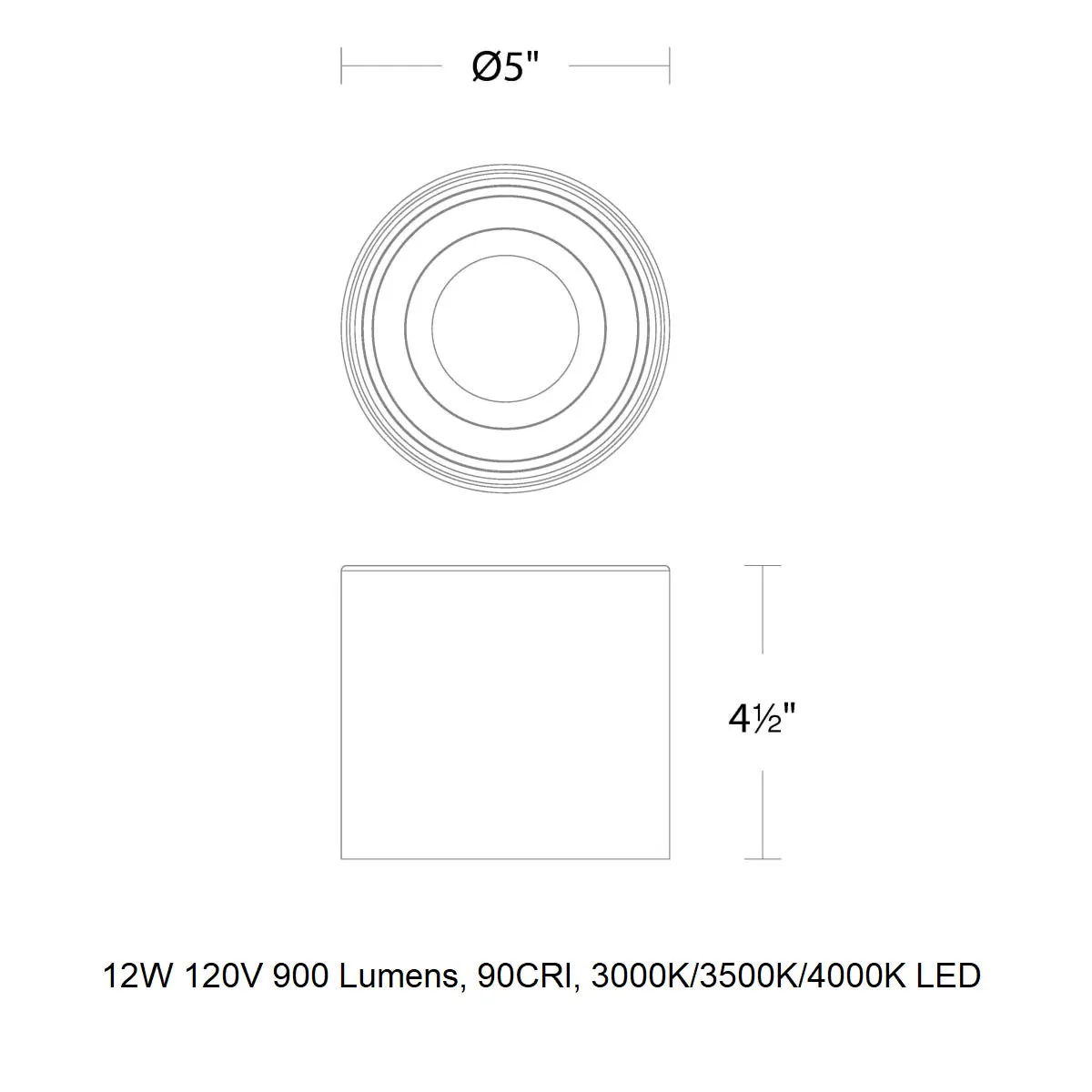 Squat LED Outdoor Flush Mount