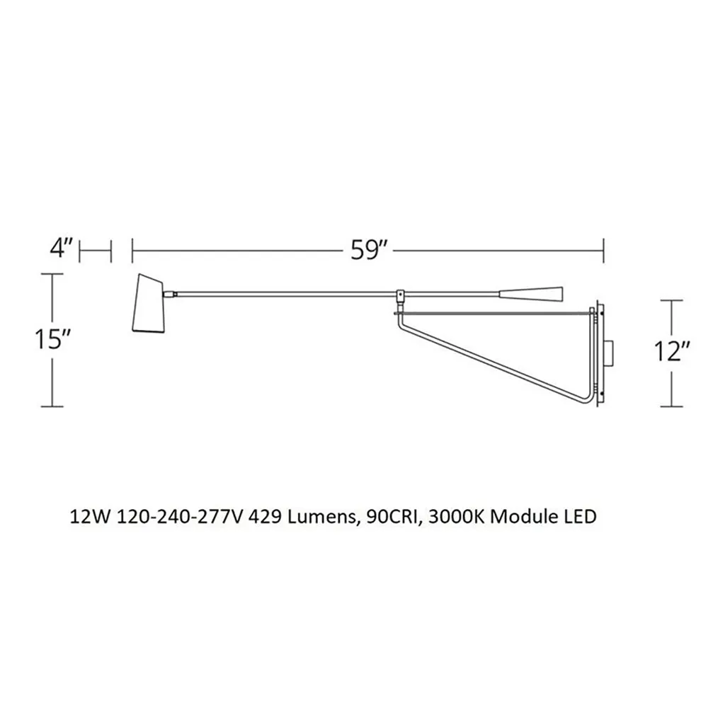 Stylus LED Swing Arm Light