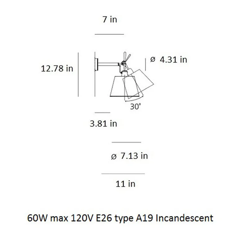 Tolomeo Shade Wall Light