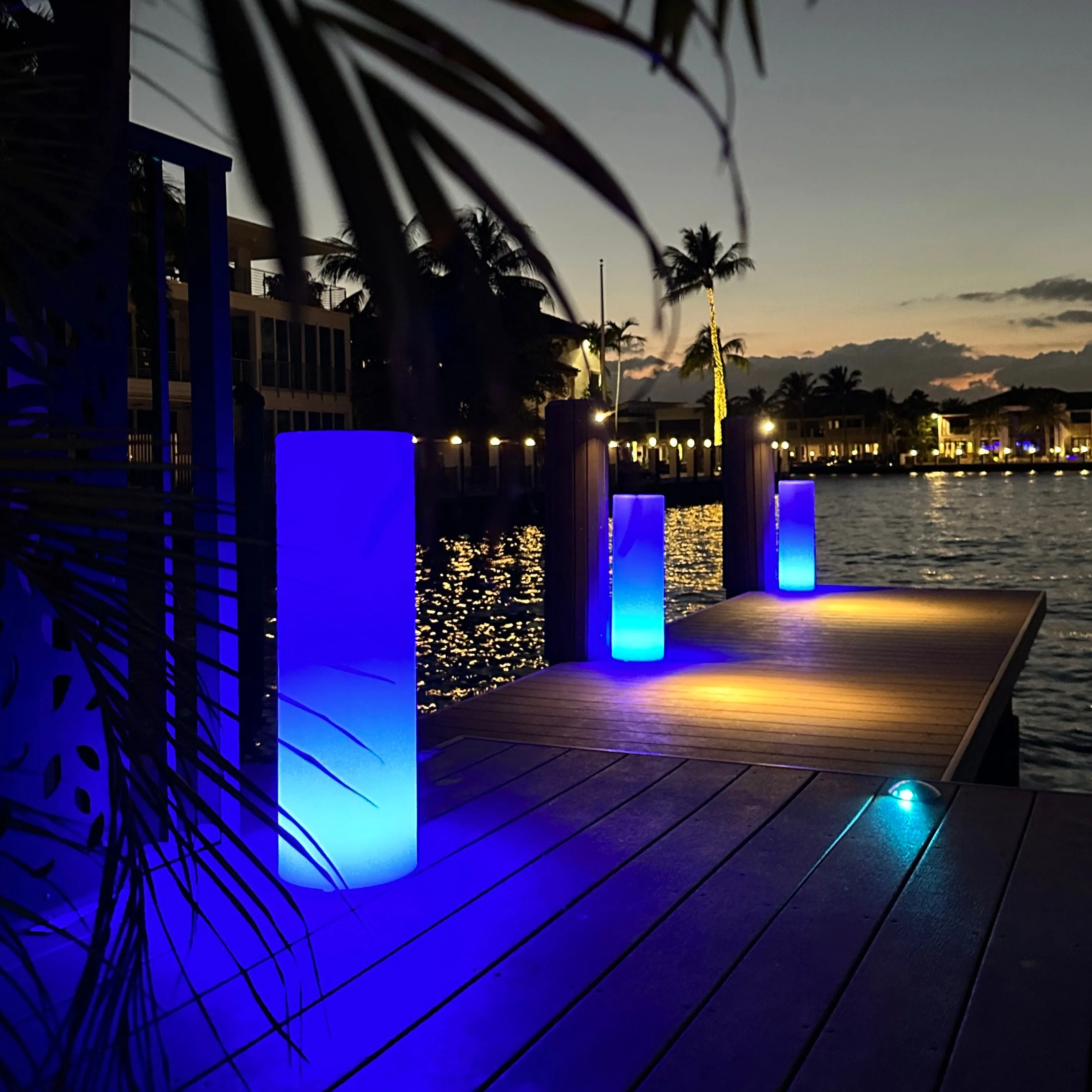 Tower Outdoor Bluetooth LED Floor Lamp