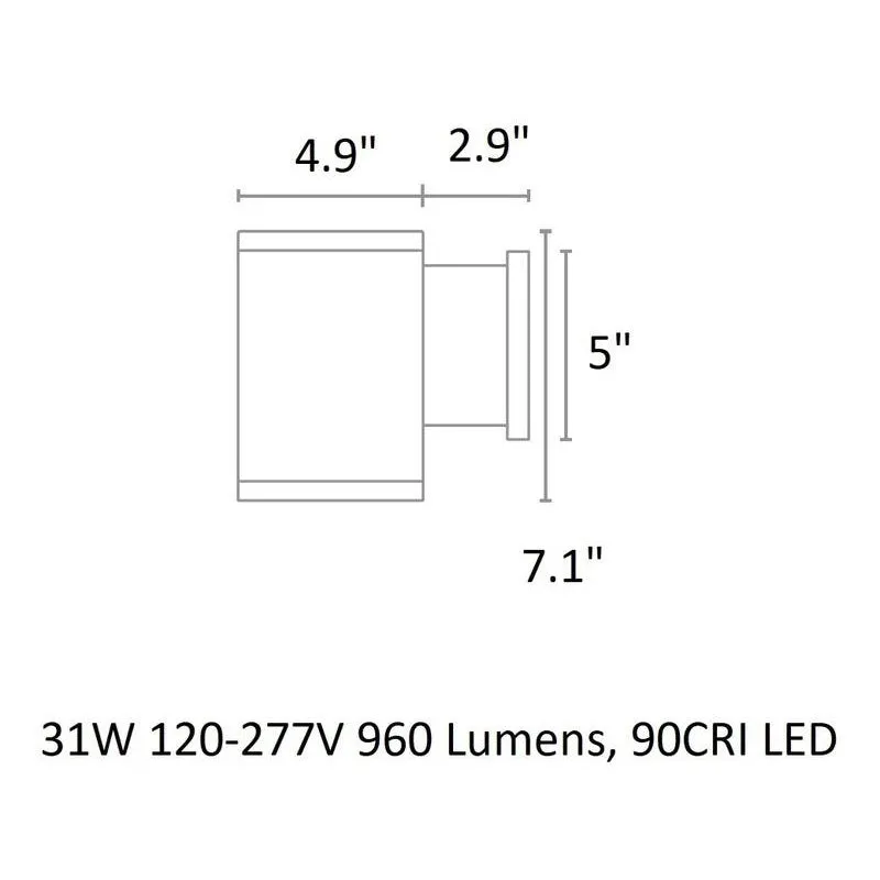 Tube Architectural Color Changing Wall Light