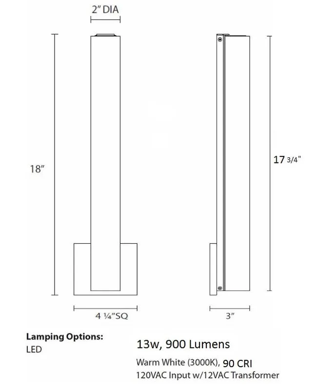 Tubo Slim Bathroom Wall Sconce