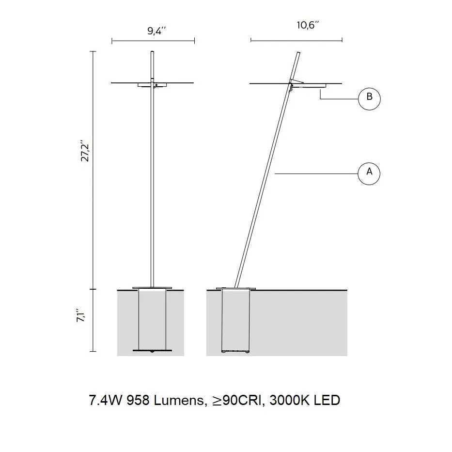 Xana Anchor Outdoor LED Floor Lamp