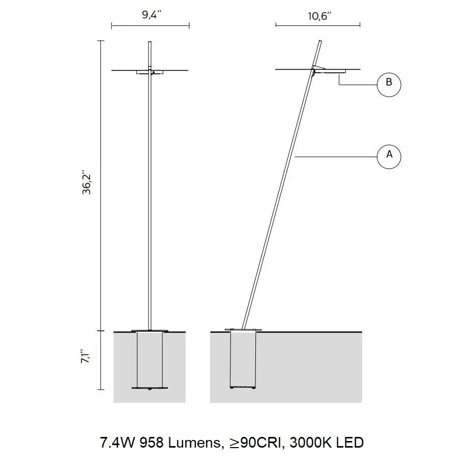 Xana Anchor Outdoor LED Floor Lamp