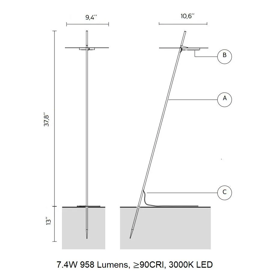 Xana Stake Outdoor LED Floor Lamp
