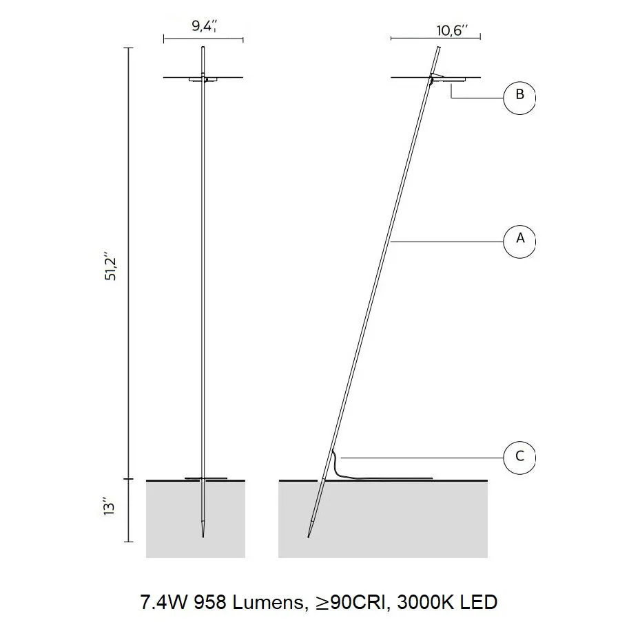 Xana Stake Outdoor LED Floor Lamp