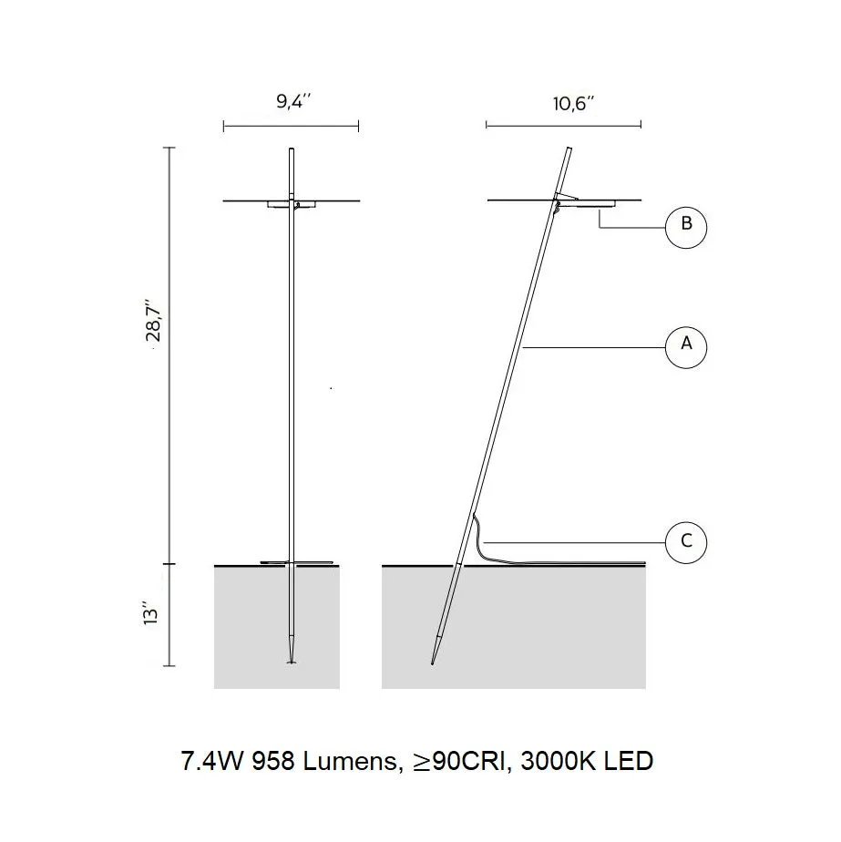 Xana Stake Outdoor LED Floor Lamp