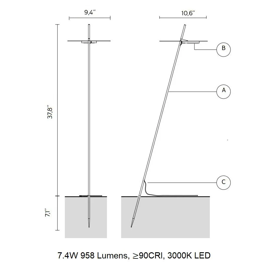 Xana Stake Outdoor LED Floor Lamp