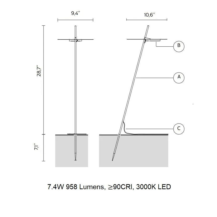 Xana Stake Outdoor LED Floor Lamp