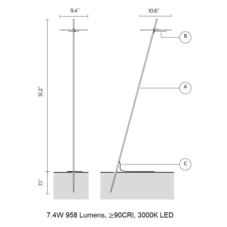 Xana Stake Outdoor LED Floor Lamp