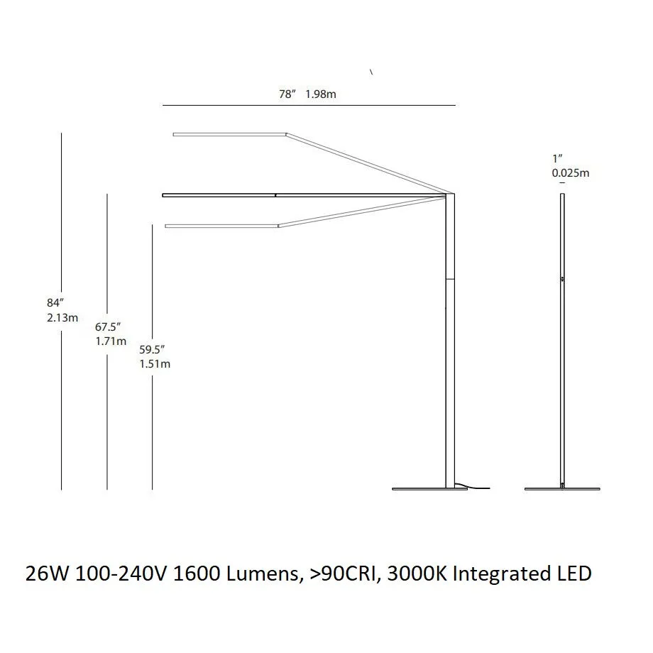 Z-Bar Titan LED Floor Lamp